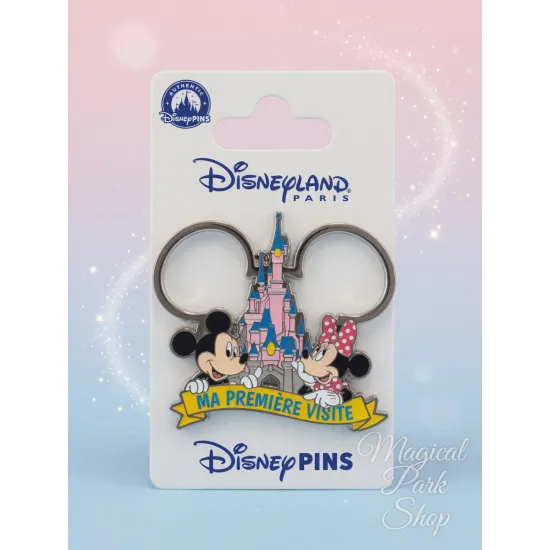 Disney Pin My First Visit Mickey Minnie Stitch