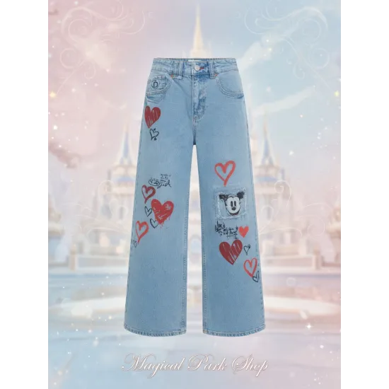 Vaqueros rectos con estampado de Mickey Mouse™ Desigual & Disney