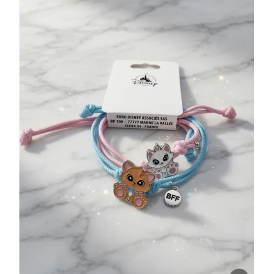 Disney BFF-Armbänder Pastellkatzen Duo der Freundschaft Aristochats Disneyland Paris