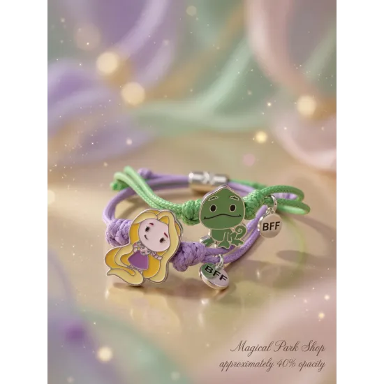 Bracelets BFF Disney Raiponce et Pascal pastel duo d’amitié Disneyland Paris