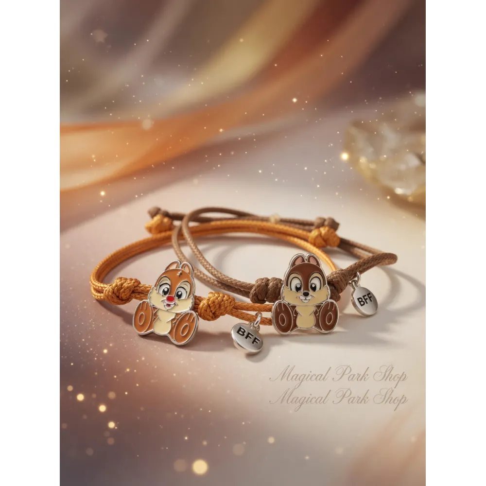 Bracelets BFF Disney Tic et Tac pastel duo d’amitié Disneyland Paris