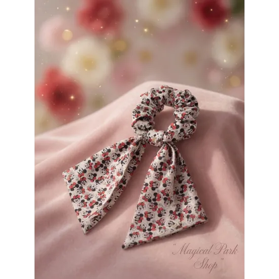 Minnie Mouse Scarf Scrunchie Disneyland Paris