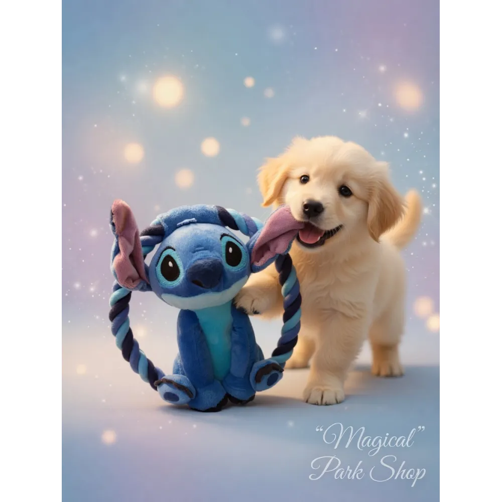 Disney Stitch Dog Toy – Plush & Rope - Disneyland Paris