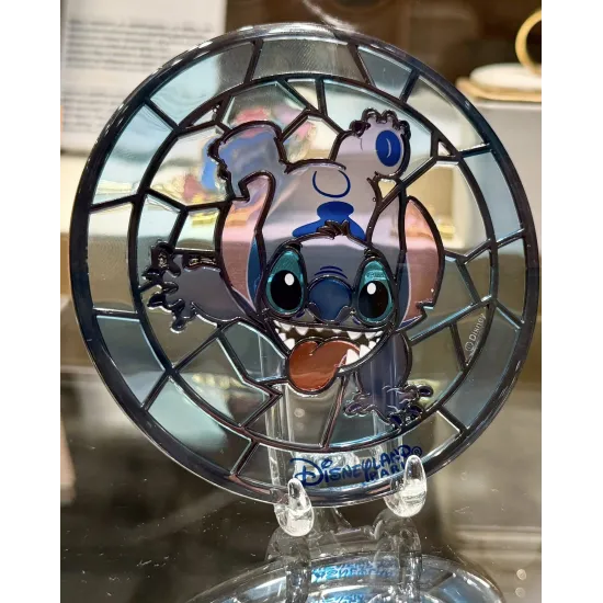 Médaillon vitrail Disney décoratif – Mickey & Minnie, Stitch ou Clochette-Arribas