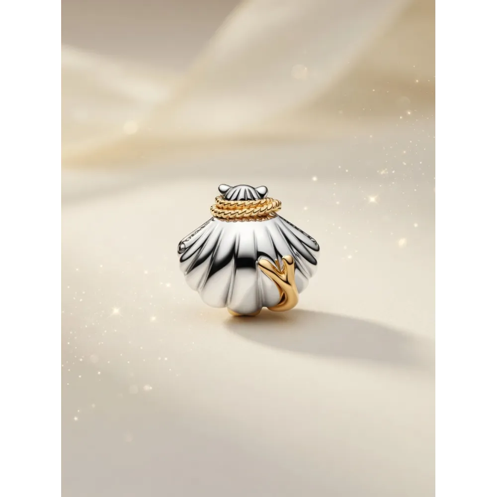 Encanto Pandora Princesas Disney Concha de Ariel y Diamante Sintético