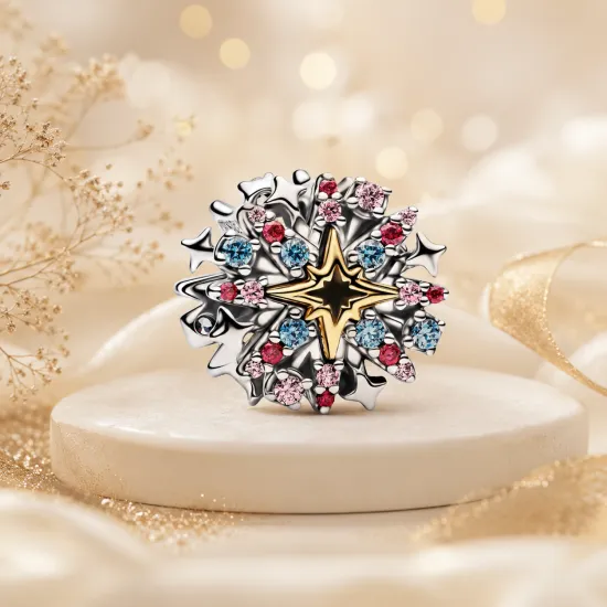 Charm Pandora Disney Mickey & Minnie Glitzernder Stern Fireworks