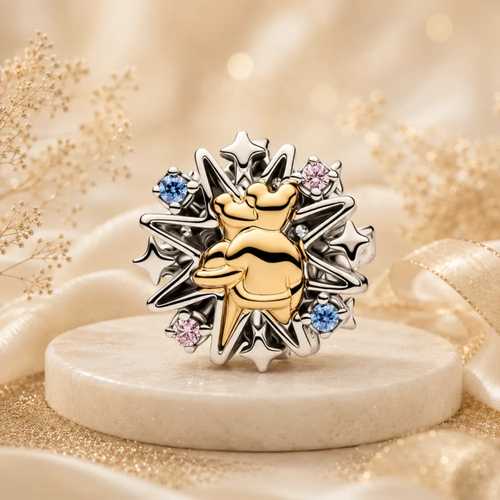 Charm Pandora Disney Mickey & Minnie Glitzernder Stern Fireworks