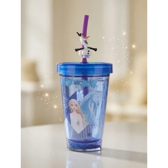 Frozen Elsa, Anna and Olaf Straw Cup Disneyland Paris