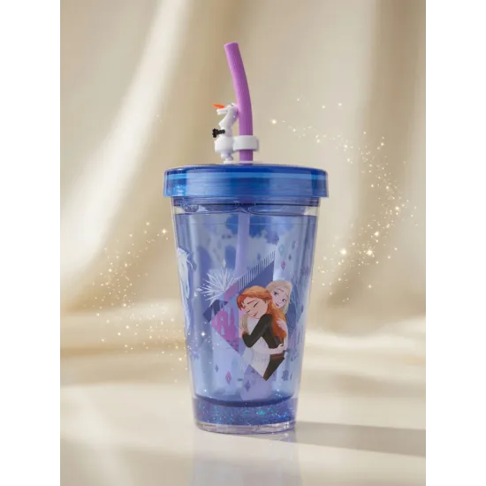 Frozen Elsa, Anna and Olaf Straw Cup Disneyland Paris