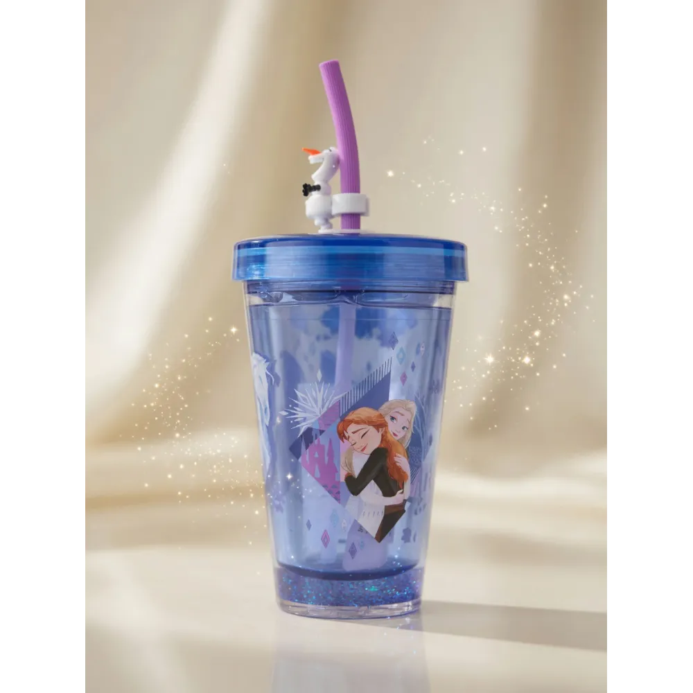 Frozen Elsa, Anna and Olaf Straw Cup Disneyland Paris