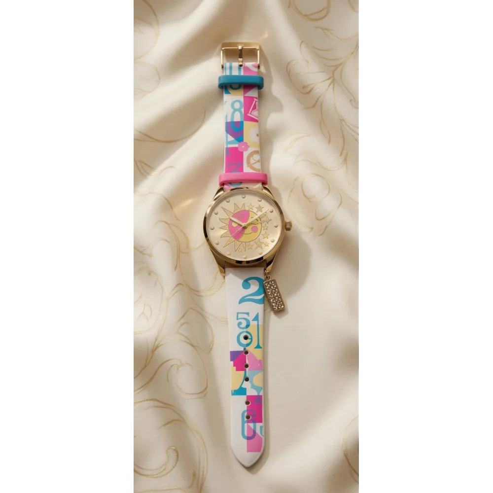 Uhr It’s a Small World Disneyland Paris – Buntes Armband und Zifferblatt Sonne & Mond
