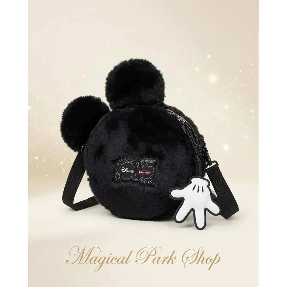 Bolsa Bandolera Disney x Eastpak Mickey Peluche Negra con Orejas 3D