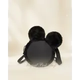 Disney x Eastpak Mickey Plüsch Umhängetasche Schwarz mit 3D-Ohren
