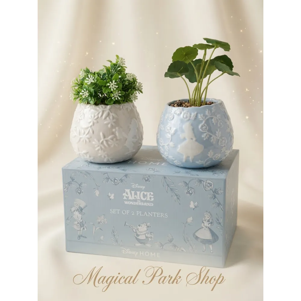 Disney Home Decorative Composition Alice in Wonderland – Set of 2 Artificial Plants