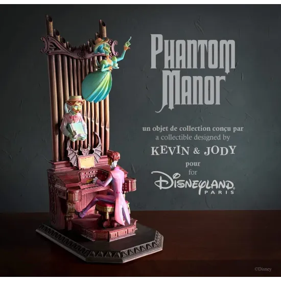 Figura de organista Phantom Manor de Kevin y Jody Disneyland Paris