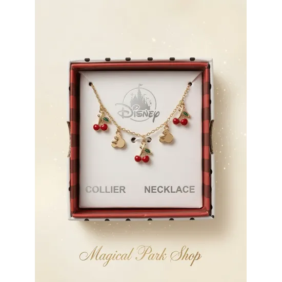 Collar de Fantasía Disney Cerezas Doradas – Colección Frutas