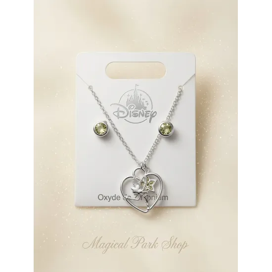 Schmuckset Fée Clochette Herz – Kette und Ohrringe