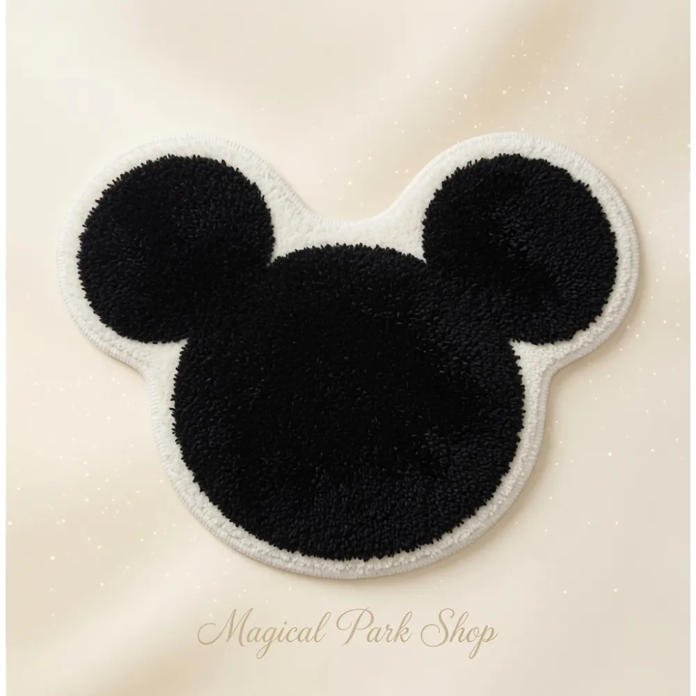 Alfombra Silueta de Mickey Negro y Blanco – Disneyland Paris Oficial