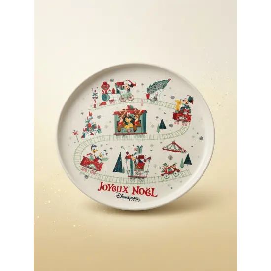 Disneyland Paris Christmas Plate Merry Christmas