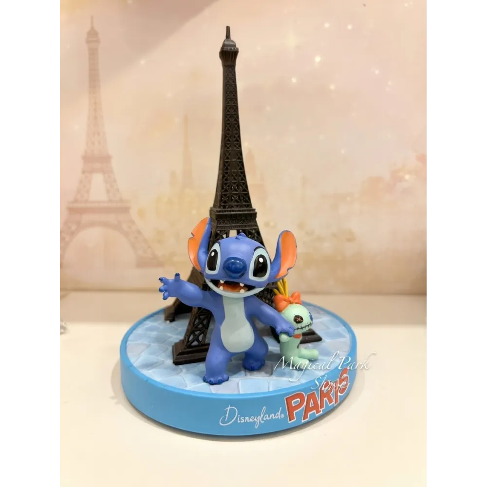Stitch-Statue Paris mit Eiffelturm und Scrump – Disneyland Paris