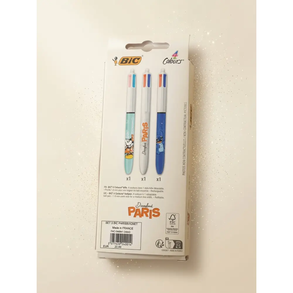 Disney 3-pack of Bic pencils Disneyland Paris
