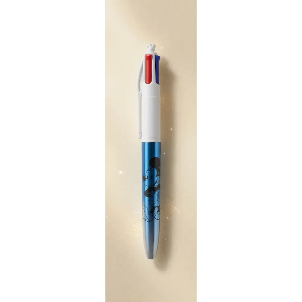BIC 4-Farben Kugelschreiber Mickey Mouse metallblau – Disneyland Paris