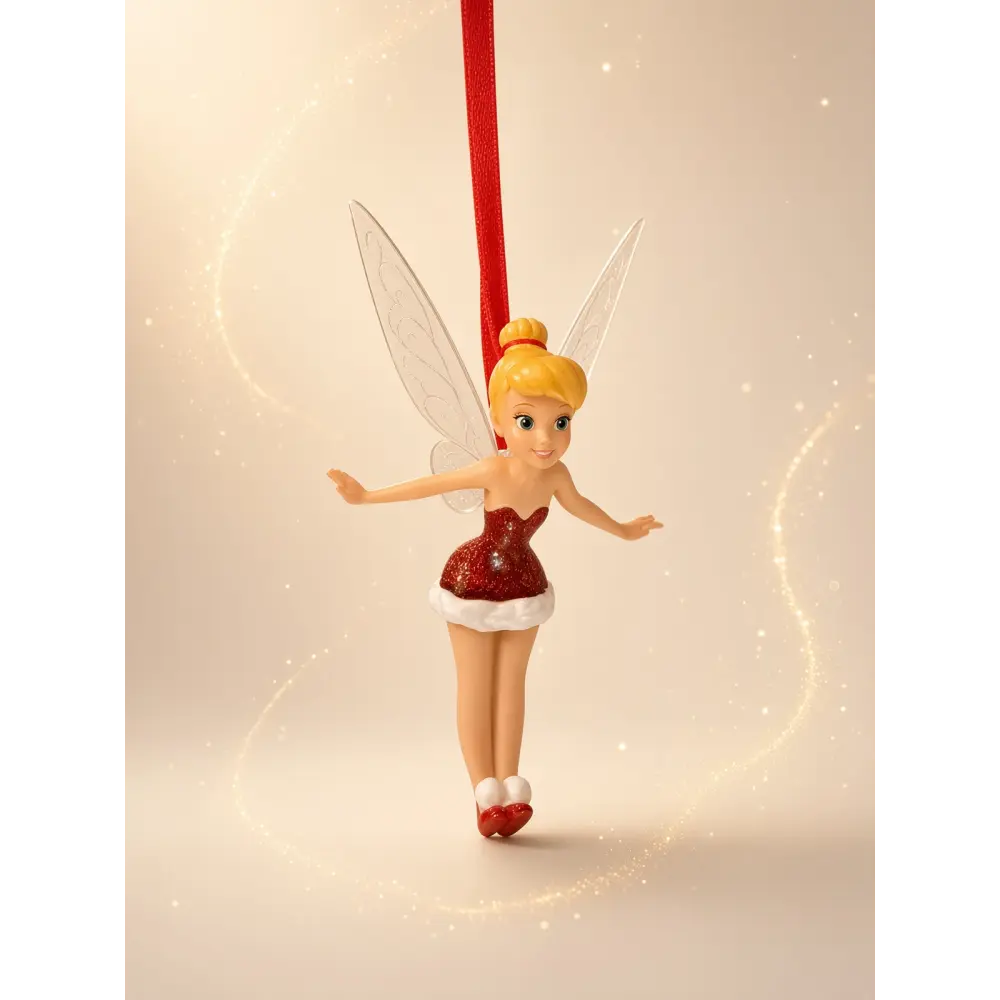 Weihnachtszierde Tinker Bell von Disney – Rotes Weihnachtsoutfit