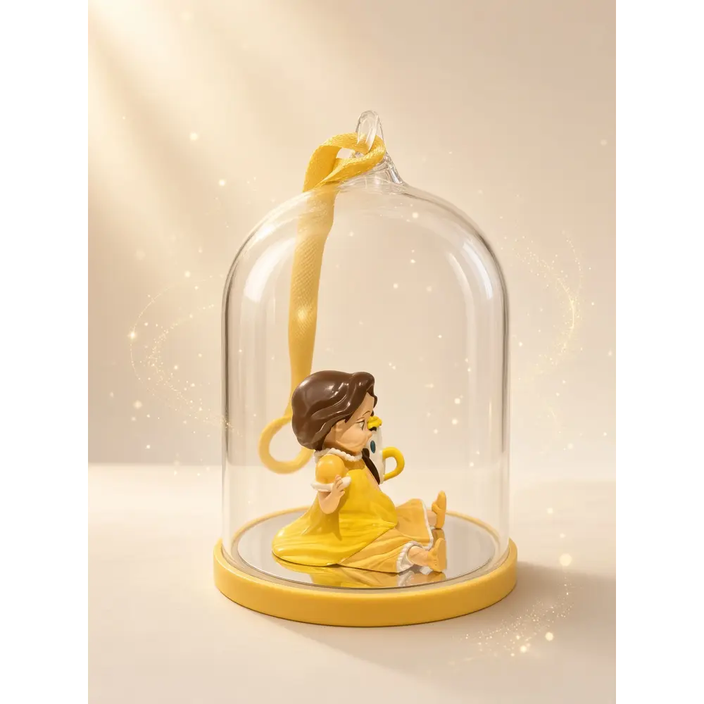 Weihnachtskugel Belle und Zip unter Glocke – Disney Deko