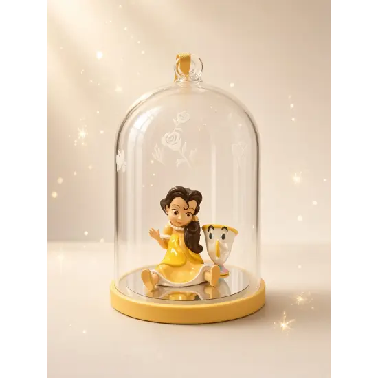 Bola de Navidad Bella y Zip Bajo Campana – Adorno Disney