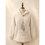 Ecru Sherpa-Kapuzenpullover Disneyland Paris – Dream & Shine