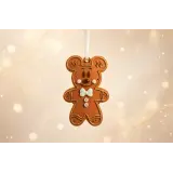 Disney Christmas Ornament Mickey or Minnie Gingerbread
