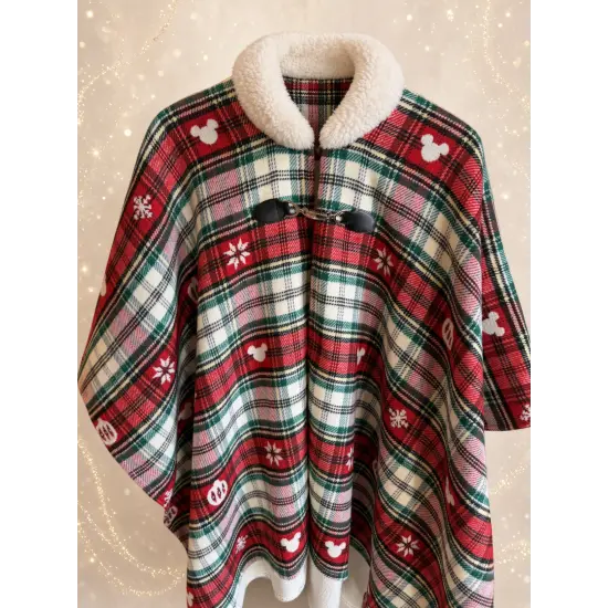 Christmas tartan Mickey Mouse poncho – Disneyland Paris