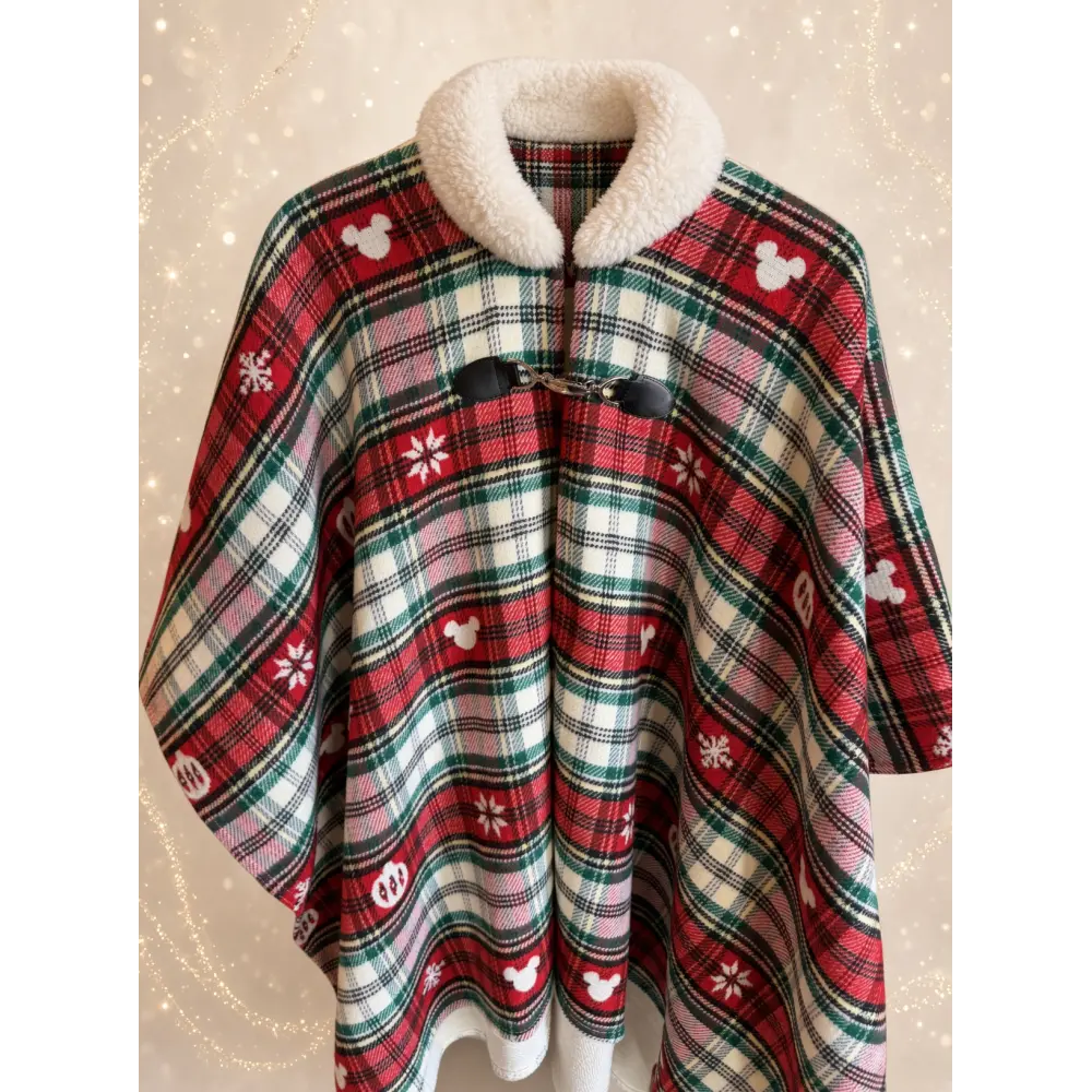 Christmas tartan Mickey Mouse poncho – Disneyland Paris