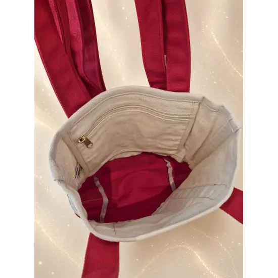 Sac cabas Minnie Mouse écru et rouge – Disney
