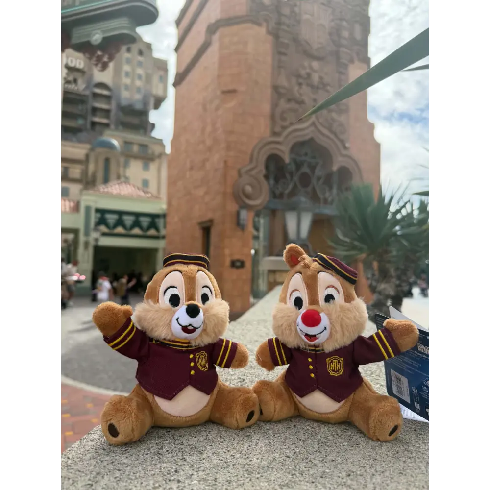 Peluches Tic & Tac en tenue Hollywood tower Hotel – Disney