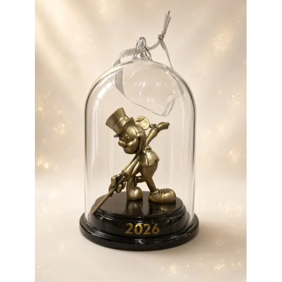Weihnachtszierat Mickey of Hollywood 2026 unter Glashaube – Limited Edition mit 2026 Exemplaren – Disneyland Paris