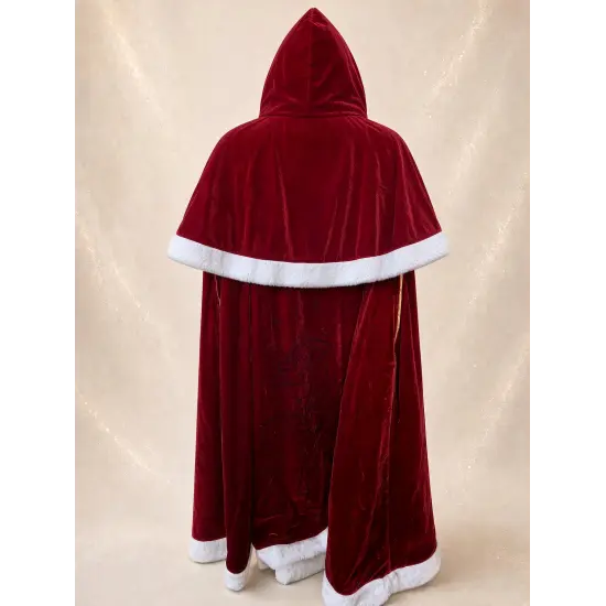 Capa roja y dorada de Navidad de Belle – Disneyland Paris