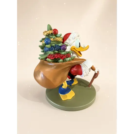 Dagobert Duck Weihnachtsmann-Figur mit Weihnachtsbaum – Disneyland Paris