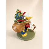 Dagobert Duck Weihnachtsmann-Figur mit Weihnachtsbaum – Disneyland Paris