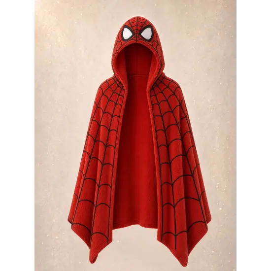 Rote Spider-Man Marvel Kapuzen-Decke – 150 × 85 cm