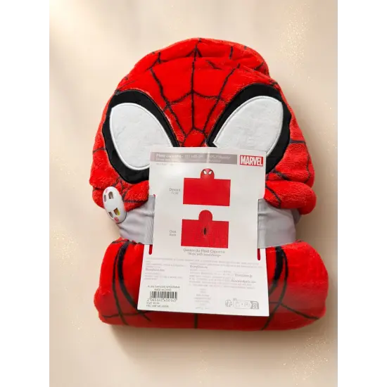 Rote Spider-Man Marvel Kapuzen-Decke – 150 × 85 cm