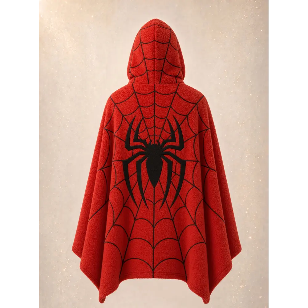 Manta con capucha Spider-Man Marvel roja – 150 × 85 cm
