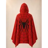 Manta con capucha Spider-Man Marvel roja – 150 × 85 cm