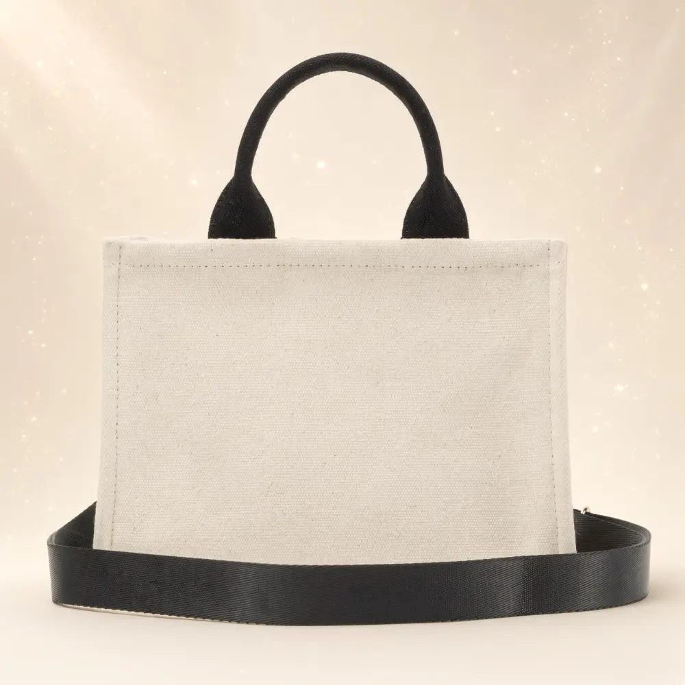 Ecru-schwarze Mickey Mouse Handtasche mit Schulterriemen – Disney