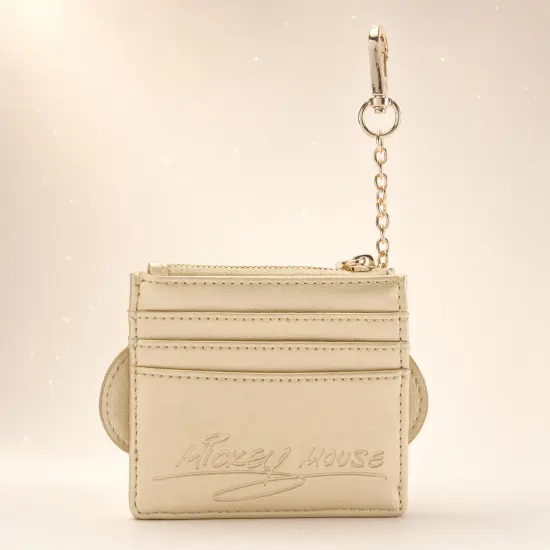 Goldene Mickey Mouse Kartenhülle mit Karabiner – Disney