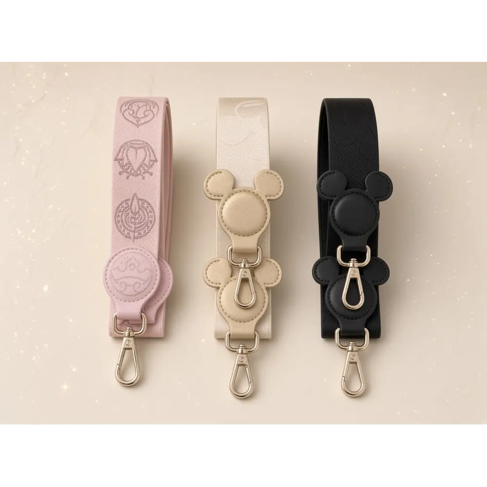 Verstellbarer Mickey-Taschentrageriemen in Ecru und Gold – Once Upon a Bag Disney