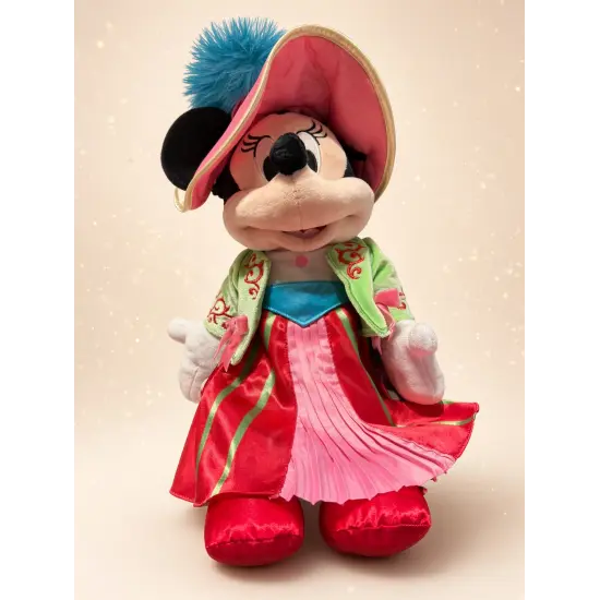 Peluche Minnie Mouse tenue colorée avec chapeau – Disneyland Paris