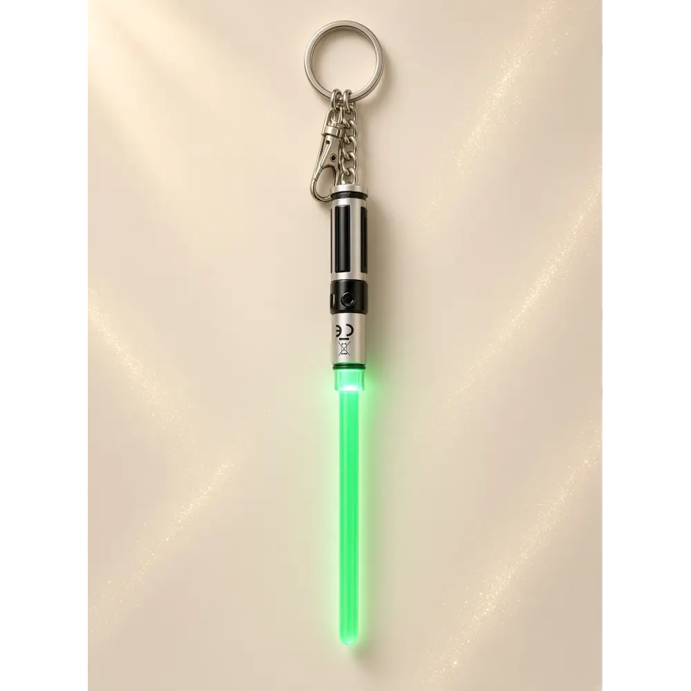 Green Light-Up Laser Saber Keychain Star Wars