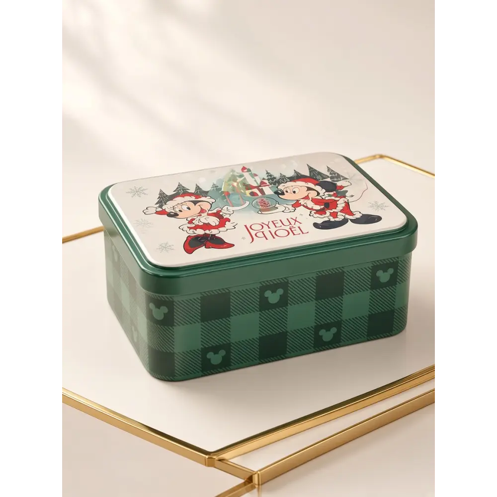 Metall-Blechdose mit aromatisierten Süßigkeiten Mickey und Minnie – Fröhliche Weihnachten Disneyland Paris – 125 g