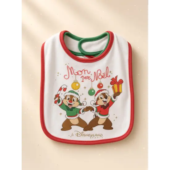 Set mit 2 Lätzchen für Babys Tic und Tac – Mein erstes Weihnachten – Disneyland Paris